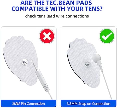 20-Pack TENS/EMS Unit Replacement Pad for More Than 30 Times Use, TEC.BEAN Latex-Free TENS Electrode Pads Set with Upgraded Self-Stick Performance, Compatible with MEDVICE,Belifu EMS Machine - Image 5