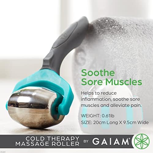 Gaiam Restore Cold Therapy Massage Roller - Easy-Glide Ball Roller with Sure-Grip Handle - Muscle Massage Tool to Help with Sore Muscles, Neck, and Back Pain - Compact and Lightweight, (Pack of 12) - Image 5