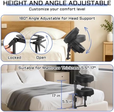 Massage Headrest for Bed,Bedside Bed Massage Head Holder for Home Mattress - Image 3