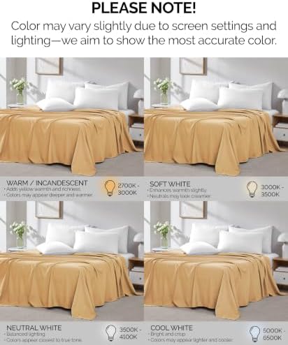 Twin Flat Sheets Only 2 Pack Microfiber Oversized Soft Hotel Quality Gold - Image 5