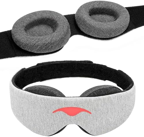 Manta Original Sleep Mask - Maximum Blackout Sleep Mask for Deep Sleep, Adjustable with Detachable Eye Cups, Zero Eye Pressure for Back & Belly Sleepers, Ideal for Travel, Shift Work & Daytime Sleep by MantaSleep