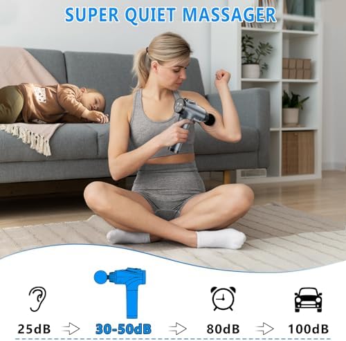 APHERMA Massage Gun, Muscle Massage Gun for Athletes Handheld Electric Deep Tissue Back Massager, Percussion Massage Device for Pain Relief with 30 Speed Levels 9 Heads - Image 4