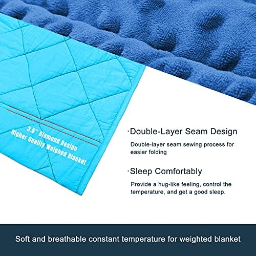 MAXTID Weighted Blanket for Kids, 3lbs, Blue 36inx48in, Boys and Girls - Image 6