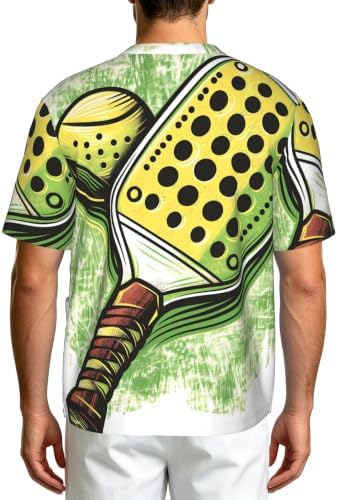 Men's Scrub Top,V-Neck Spill Wrinkle Resistant,3 Pockets-Pickleball Trend (6) - Image 2