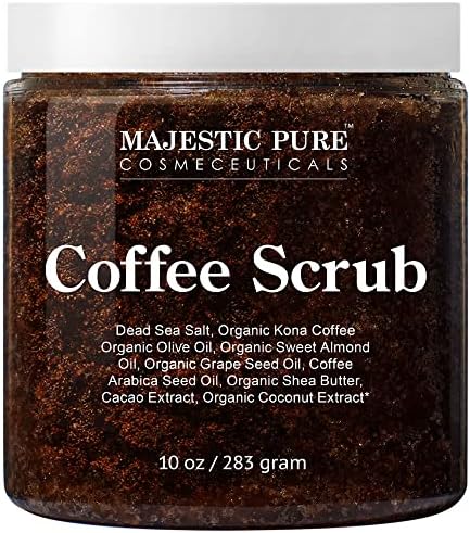 Majestic Pure Arabica Coffee Body Scrub, Exfoliating Polish, 10 Oz by BeautyandPersonalCare
