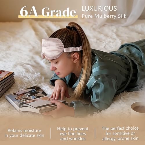 ZIMASILK Adjustable 22 Momme 100% Pure Mulberry Silk Sleep Mask - Image 4