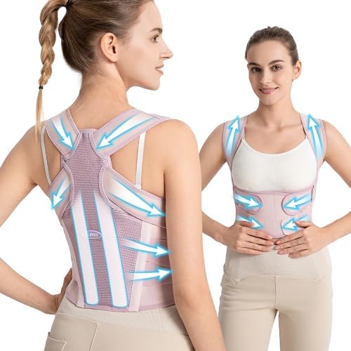 NLNYCT Posture Corrector for Women – 2-in-1 Back Brace with Shoulder Support, Adjustable Full Back Straightener for Upper & Lower Back Pain Relief, Hunchback, Scoliosis & Spine Alignment (Small/Medium) by NLNYCT