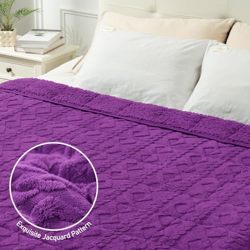 Wemore Queen Weighted Blanket for Adults 20lbs 60" x 80" Dark Purple - Image 6