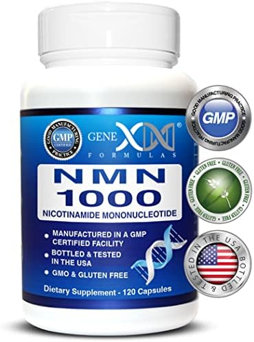 Genex Formulas NMN 1000mg Dose Stabilized Form 99% Pure Supplement 120 Caps by GenexFormulas
