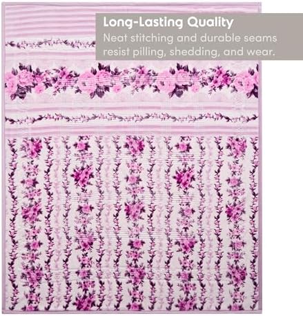 Nestl Korean Mink Blanket Queen Size - 9 Lbs Velvet Fleece Korean Blanket - 2 Ply Warm & Thick Winter Blanket - Wrinkle & Fade Resistant - 79 x 94 Inches (Lavender) - Image 5
