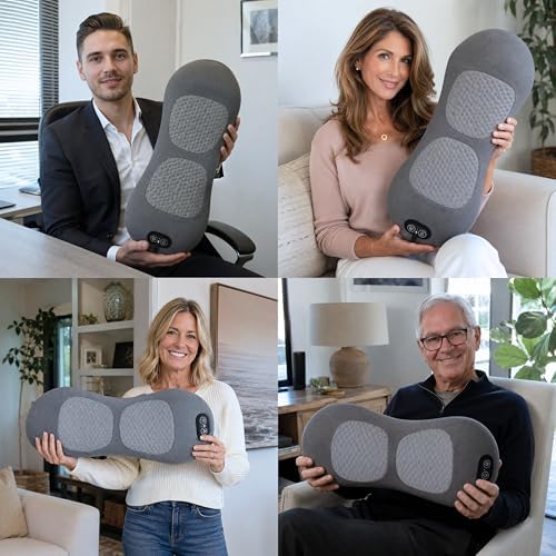 Smooth Back Massager with Heat, Spine Triple Fusion Lumbar Support Cushion - Image 5