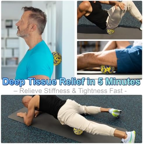 Deep Tissue Massage Ball for Exercise & Recovery - SGS Certification - Targets Back, Shoulder, Legs&Feet - Relieves Muscle Knots, Joint Pain&Tightness, Pressure Point Therapy- Myofascial Release Ball - Image 6