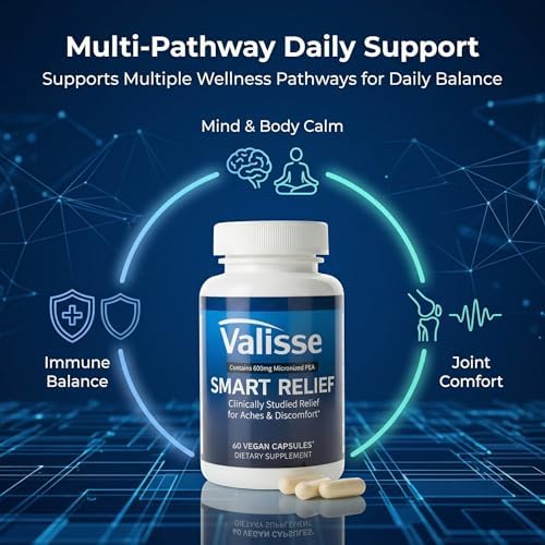 Valisse Smart Relief Pea 600mg - Multi-Pathway Support Formula, Immune Balance, Calm Mind & Body, Joint Comfort & Mobility Support - 60 Capsules - Image 2