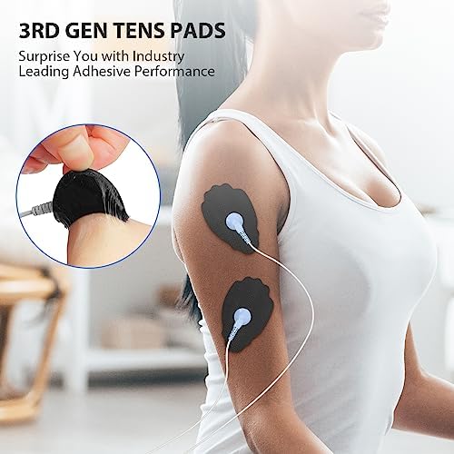 TENS Unit Electrode Pads NURSAL 20 Pack 3.5mm Snap EMS Replacement Pads for Electrotherapy Reuse More Than 30 Times, Compatible with MEDVICE,Belifu TENS Machine - Image 3
