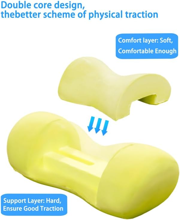 Bespilow Cervical Neck Pillow for Pain Relief - Small Cylinder Neck Roll & Round Bolster - Portable Memory Foam Traction Device for TMJ, Hump Correction, Travel & Sleeping Support,Odorless - Image 2