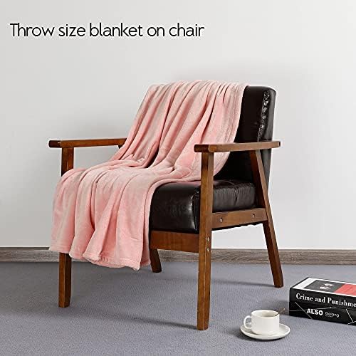 NANPIPER Fleece Blankets, Super Soft Flannel Fuzzy Blanket for Couch, Luxury Cozy Lightweight Microfiber Dog Blanket-Throw Size,Pink - Image 4