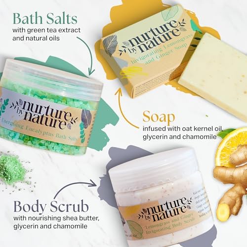 Nurture by Nature Spa Gift Set for Women - 6 Piece Vegan Self Care Kit - Image 5