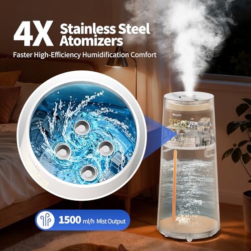 Humidifier for Large Room-6.3Gal Cool Mist, Top Fill,3000ft²,Beige - Image 4