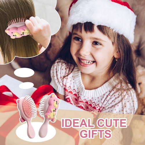 Toddler Hair Brush for Baby, Bear Air Cushion Brush - Pink - Image 7