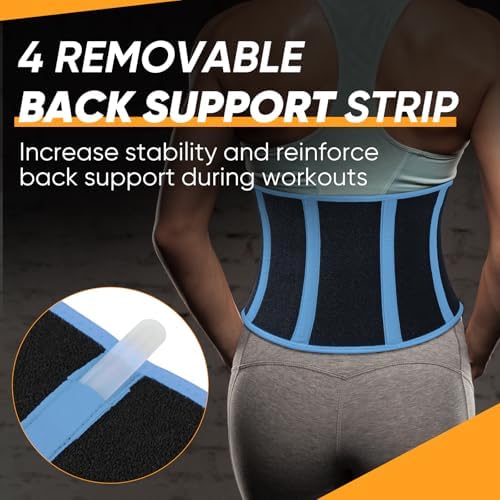 APEXUP Waist Trainer for Women Lower Belly Fat, Men Sweat Band, Stomach Wrap, Waist Trimmer with Removable Lumbar Support - Image 3