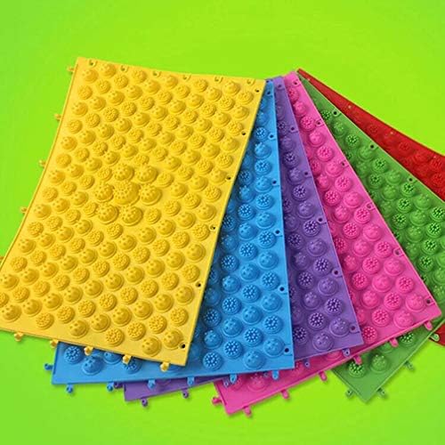 Foot Massage Mat Acupressure Mat Foot Reflexology Walking Toe Plate Massage Pad Bathroom Mat Yoga Mat Anti-Slip Mat Outdoor Game 2 PCS (Yellow) - Image 6