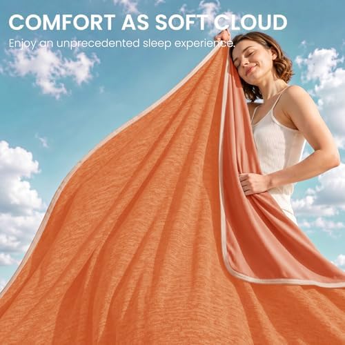 Topcee Cooling Blanket (90"x90"Queen Size) for Night Sweats Absorbs Heat to Keep Adults Cool on Warm Nights, Q-Max 0.5 Cooling Blankets for Hot Sleepers, Ultra-Cool Lightweight Blanket for Bed - Image 6