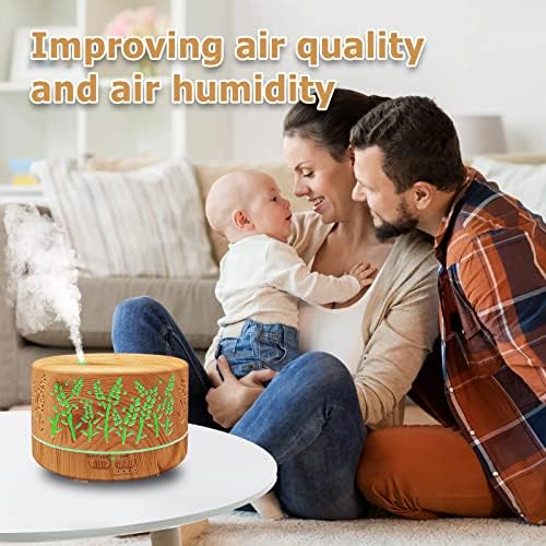 Diffusers for Essential Oils Large Room 600ml,Essential Oil Diffusers for Home with R/C,Cool Mist Humidifier,7 Colors Lights & 3 Mist Mode Waterless Auto Off for Office - Image 6