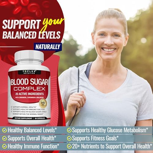 Blood Sugar Complex Supplement - Supports Healthy Blood Sugar Levels Already Within Normal Range All Natural with Cinnamon, Bitter Melon, Chromium, Mulberry, Alpha Lipoic Acid, Non-GMO, 60 Capsules - Image 3