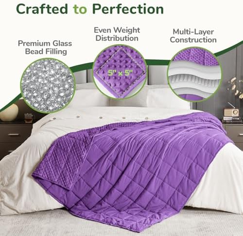 Sivio Weighted Blanket for Adults, Full Size, 15 lb 48 x 72 inches - Image 5