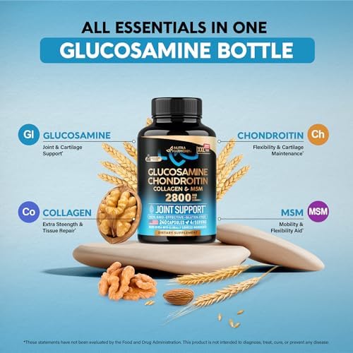 Glucosamine Chondroitin MSM Collagen - Joint Supplements 2800 mg - 240 Caps - Image 4