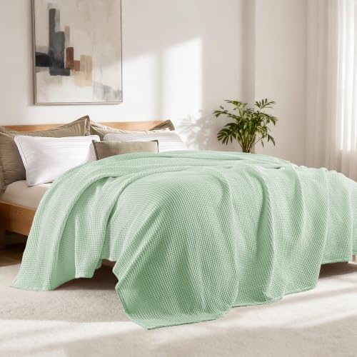 Exclusivo Mezcla 100% Cotton Breathable Waffle Blanket Twin Size, 60"x80" - Image 5