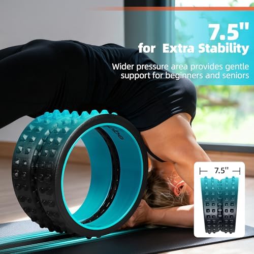 GymCope Curved Foam Roller, Spine-Safe Groove, 530 lb, Blue, Medium - Image 4