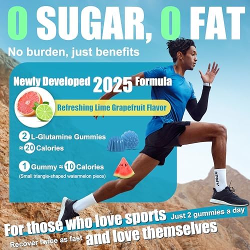 inGreens L-Glutamine Gummies 1000mg with BCAA, 120 Count - Image 6