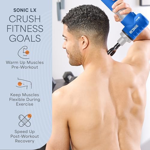 LifePro Sonic LX Percussion Massage Gun Deep Tissue with Heat & 10 Heads - Image 6