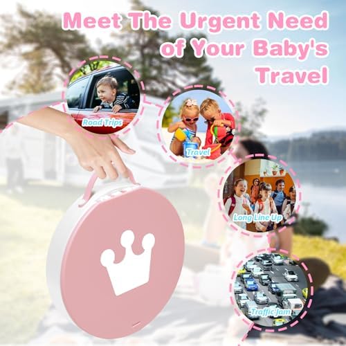 Portable Potty for Toddlers, Foldable Travel Potty with 5-Second Fold, Splash-Proof, Standalone Emergency Toilet with 3 Roll Waste Bags, Road Trips, Camping, Car, Outdoor (Pink) - Image 4