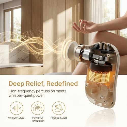 Mini Massage Gun, Ultra-Portable Deep Muscle Massager, 4speed Settings and 4 Back Massage Heads - Image 4