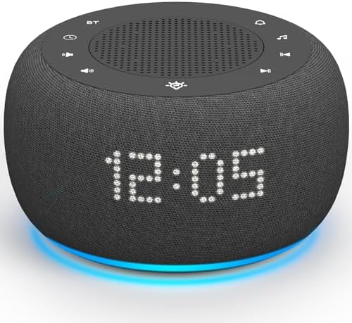 Buffbee Pro 2nd Gen| Sound Machine, Alarm Clock with Bluetooth Speaker by BUFFBEE