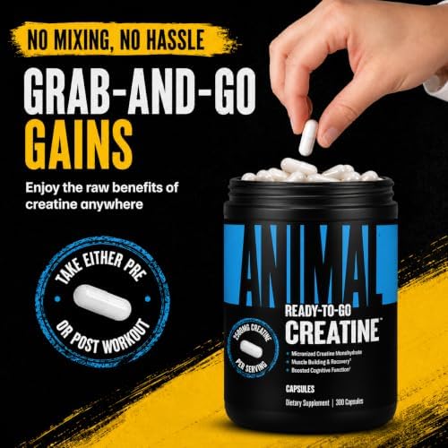 Animal Creatine Monoydrate Powder Capsules for Men & Women | 300 Count - Image 6