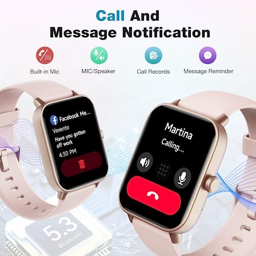 Fitpolo Smart Watch for Women,1.8” Touchscreen, Bluetooth Call, Alexa Built-in,24/7 Heart Rate SpO2 Monitor,Step Counting,Sleep Tracking, IP68 Waterproof Fitness Tracker Watch for Android iPhone - Image 2