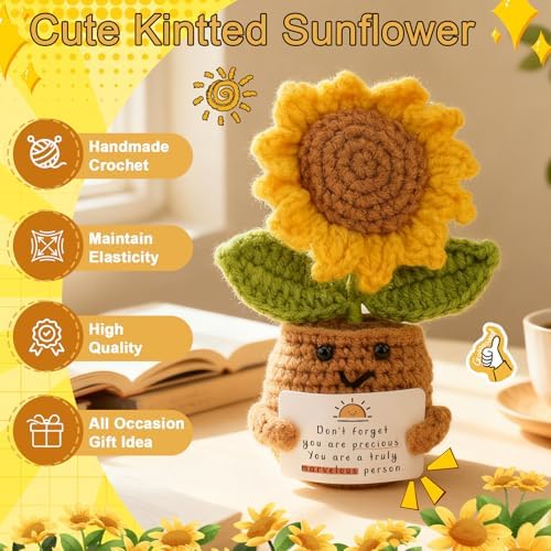 Yellow Gift Basket, Sunshine Box, Sunflowers Thank You Gifts for Teen Girls - Image 5