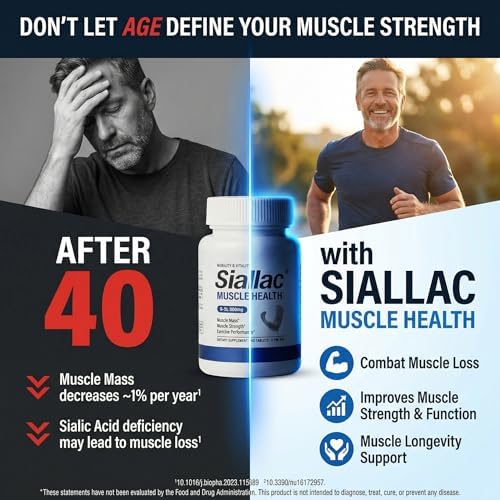 Muscle Health - Made in USA - Enhance Muscle Mass & Strength, Fast Workout Recovery, Reduce Fatigue & Boost Exercise Performance, 6-Sialyllactose (6-SL), 900mg, 90 Tablets (1 Pack) - Image 5