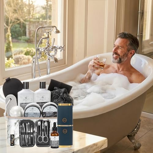Gifts for Men, 23pcs Fathers Day Gifts for Dad, Spa Gift Basket For Him - Image 3
