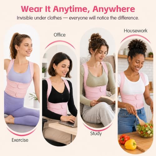 Posture Corrector for Women & Men, Adjustable Full Back Brace Support - Image 6