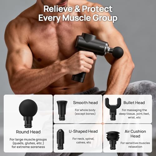 HEYCHY Percussion Massage Gun Deep Tissue, 12mm Portable Muscle Massager - Image 6