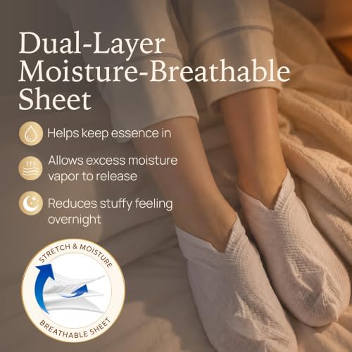 Epielle TruWrap Fit Overnight Advanced Hydrating Foot Mask 3-Pack, Prebiotic Oat, Shea Butter, Urea for Dry Cracked Feet - Image 5