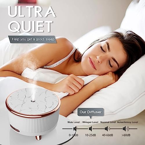 Diffusers for Essential Oils Large Room, 500ml Aromatherapy Diffuser Cool Mist Humidifier with Remote Control,7 Colors Lights & 6 Mist Mode Waterless Auto Off for Women Office Home - Image 4