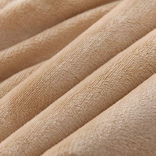 NANPIPER Reversible Sherpa Flannel Blanket Super Soft Fuzzy Lightweight Fleece Microfiber for Bed/Couch (50"x60",Beige) - Image 5