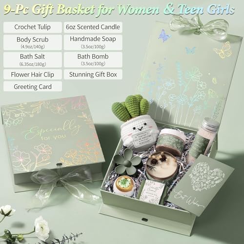 Spa Gifts Baskets for Women Bath Set Birthday Gifts for Women Self Care Kit - Image 2
