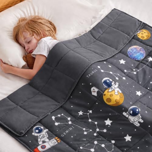 Weighted Blanket 6lbs, 48"x72", Soft Space Twin Cooling Heavy Blanket by anfie