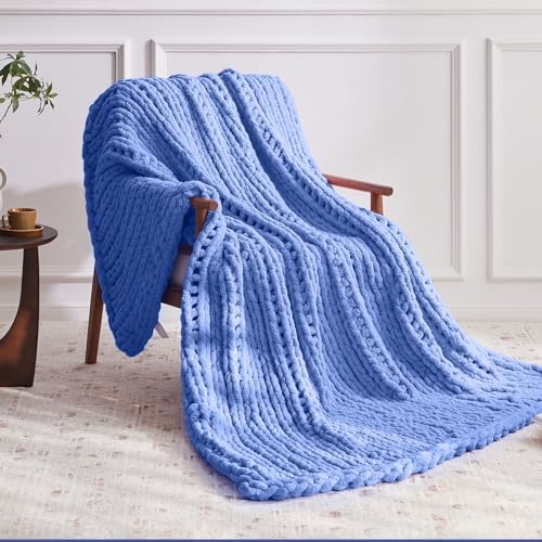 Negwoo Chunky Knit Throw Blanket, Knitted Throw Chenille Yarn, 40"*50" - Image 2